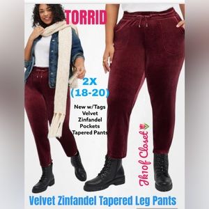 LOWEST🥀NWT 2X TORRID VELVETY VELOUR w/POCKETS DRAWSTRING PANTS